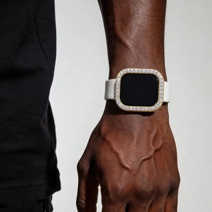 Hip Hop Moissanite Iced Bezel Case Compatible with Apple Watch Series 11 TQW0003