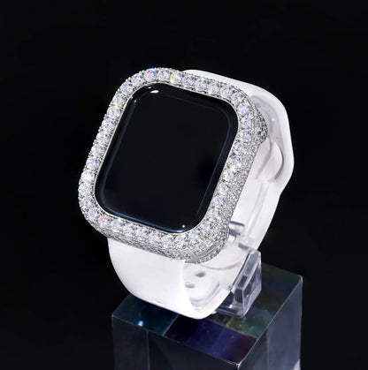 Hip Hop Moissanite Iced Bezel Case Compatible with Apple Watch Series 11 TQW0003