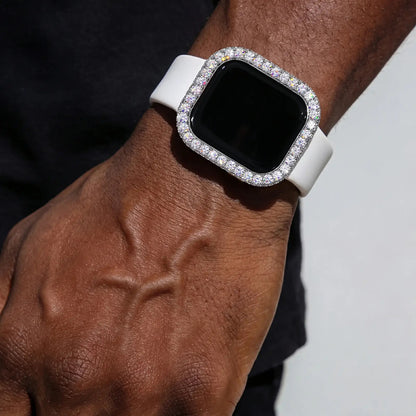 Hip Hop Moissanite Iced Bezel Case Compatible with Apple Watch Series 11 TQW0003