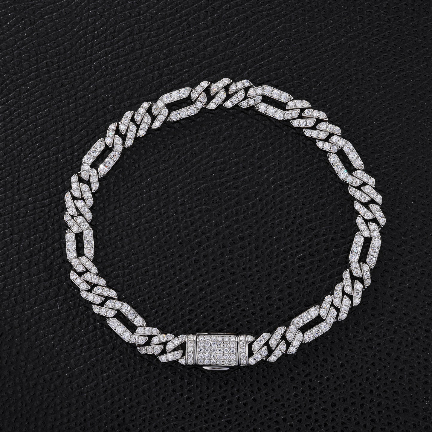 925 Silver Moissanite Twisted Link Bracelet TQB0547