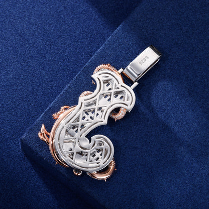 925 Silver Moissanite Oversized J Letter Pendant TQP0917
