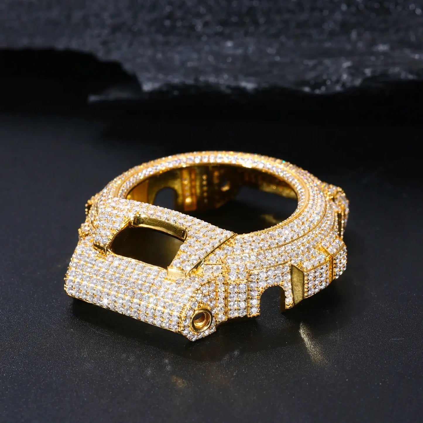 Iced Out Moissanite 925 Silver Watch Case for DW6900 TQW0001