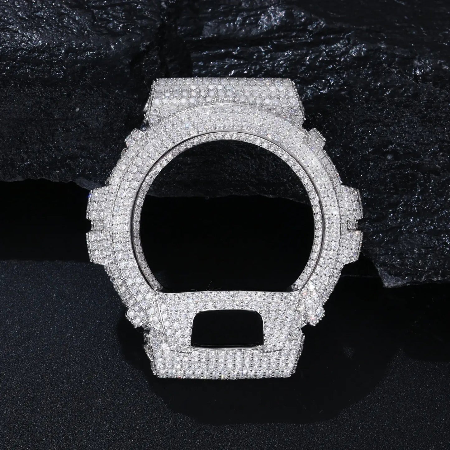 Iced Out Moissanite 925 Silver Watch Case for DW6900 TQW0001