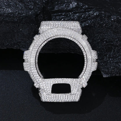 Iced Out Moissanite 925 Silver Watch Case for DW6900 TQW0001