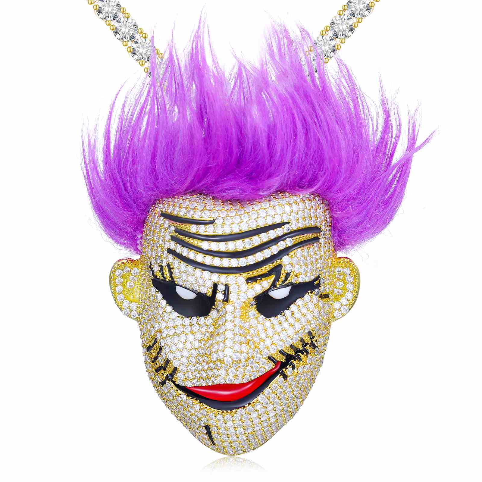 Purple Hair Clown Pendant