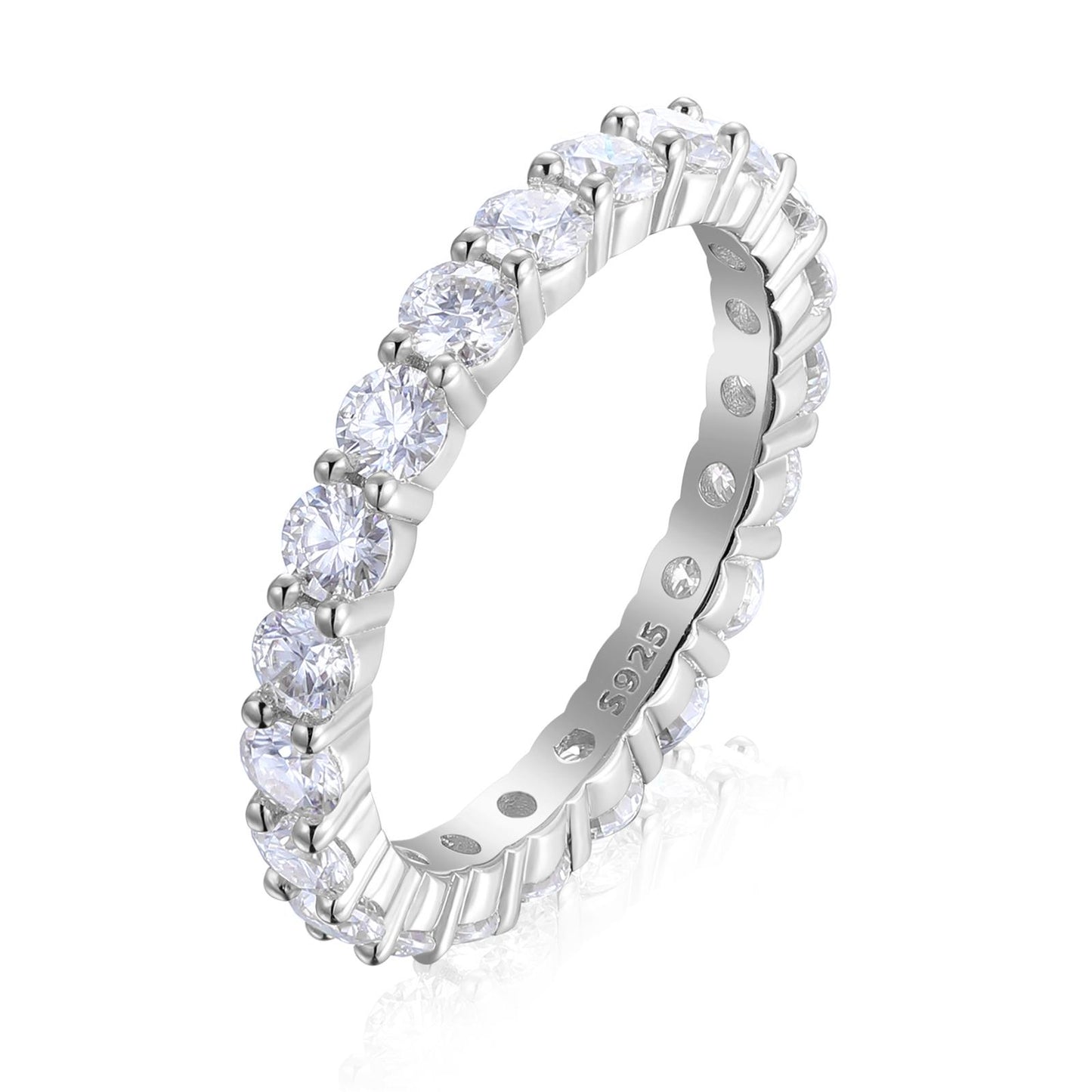 925 Silver Moissanite Full Eternity Ring TQR0008