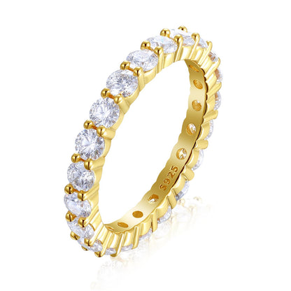 925 Silver Moissanite Full Eternity Ring TQR0008