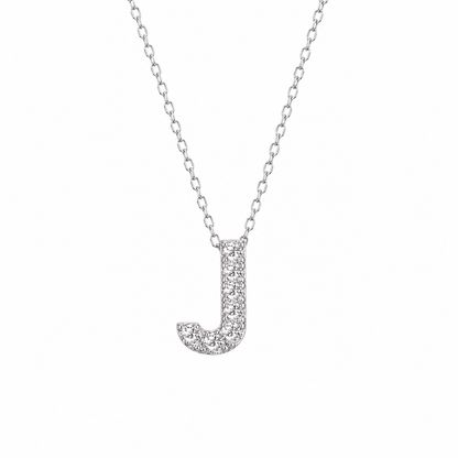 Petite Moissanite Initial Necklace A to Z TQP0398