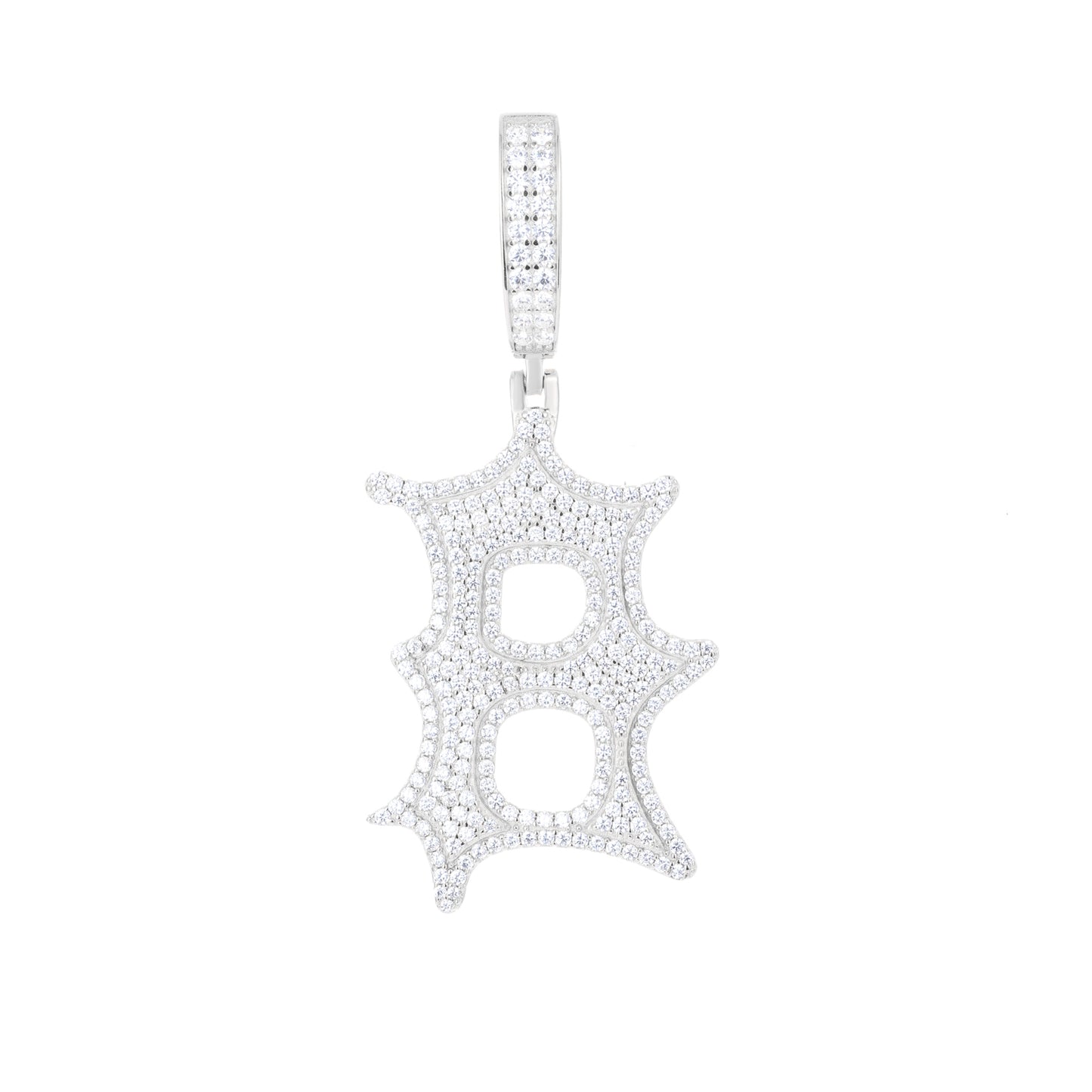 925 Silver Moissanite Drip Style A to Z Initial Letter Pendant TQP0590
