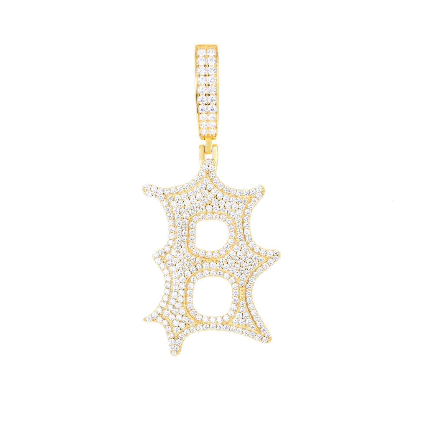 925 Silver Moissanite Drip Style A to Z Initial Letter Pendant TQP0590
