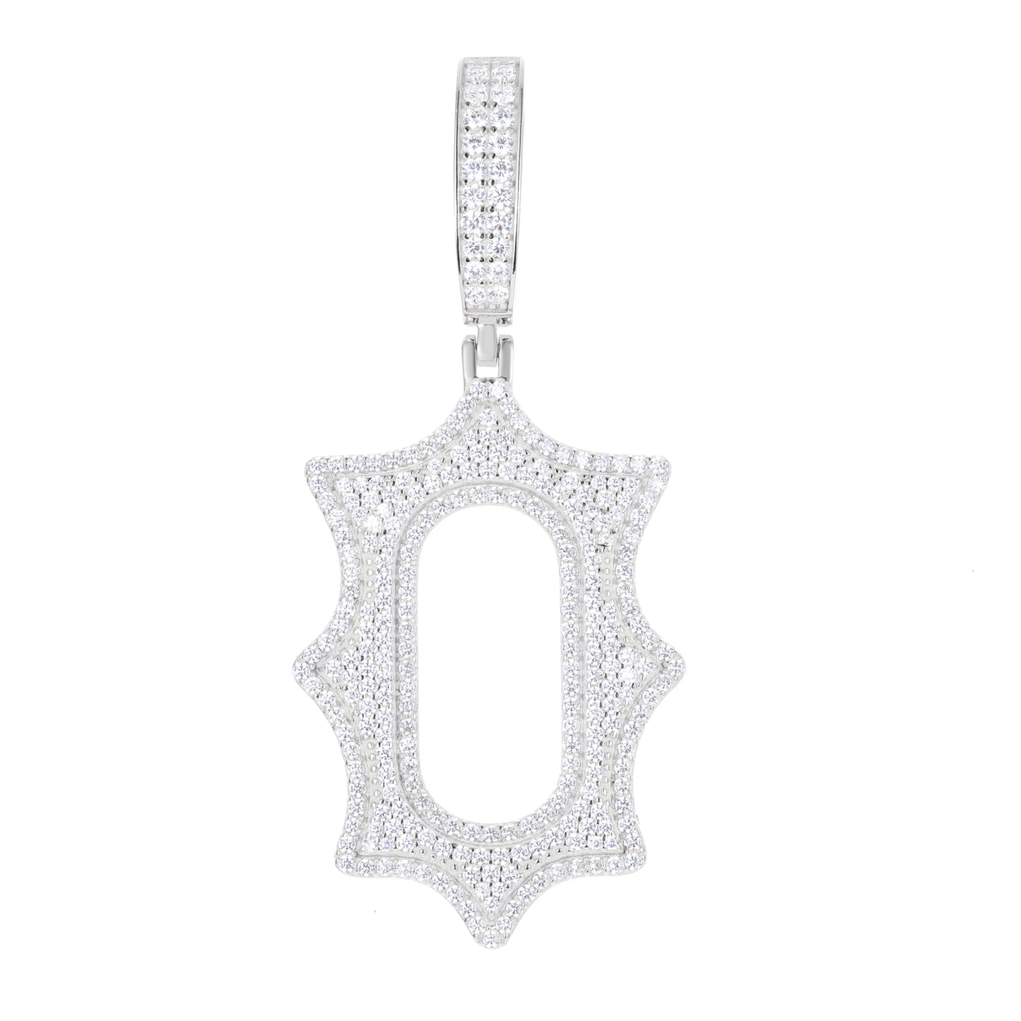 925 Silver Moissanite Drip Style A to Z Initial Letter Pendant TQP0590