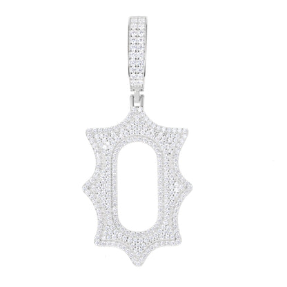 925 Silver Moissanite Drip Style A to Z Initial Letter Pendant TQP0590