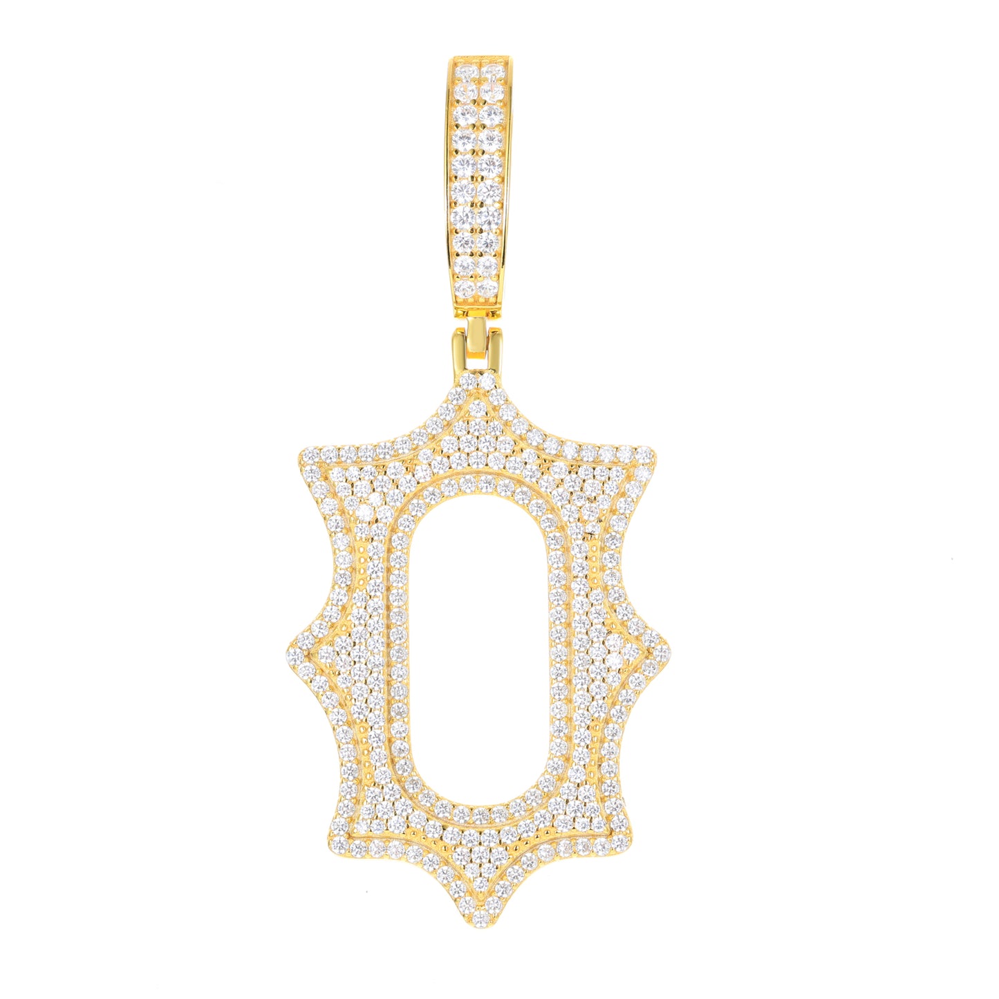 925 Silver Moissanite Drip Style A to Z Initial Letter Pendant TQP0590