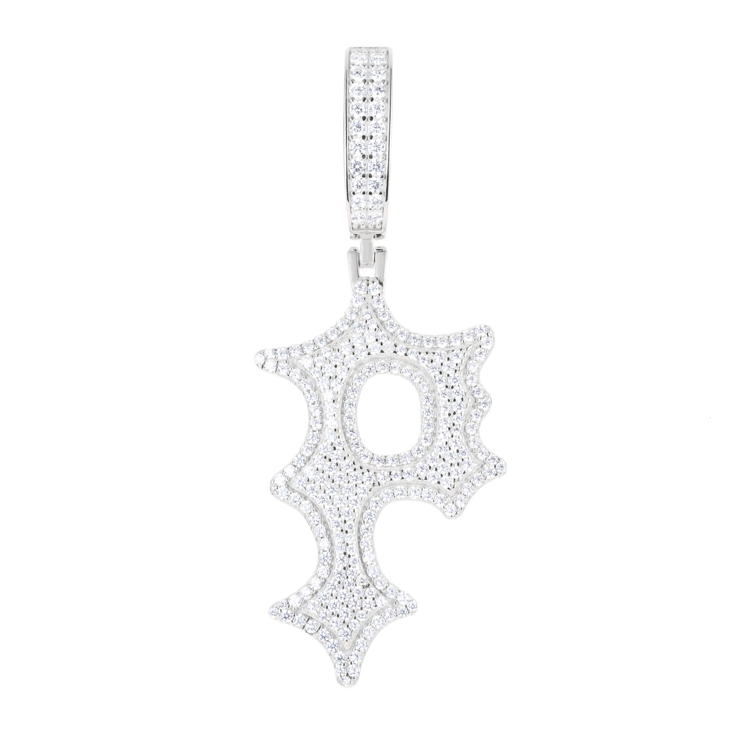 925 Silver Moissanite Drip Style A to Z Initial Letter Pendant TQP0590