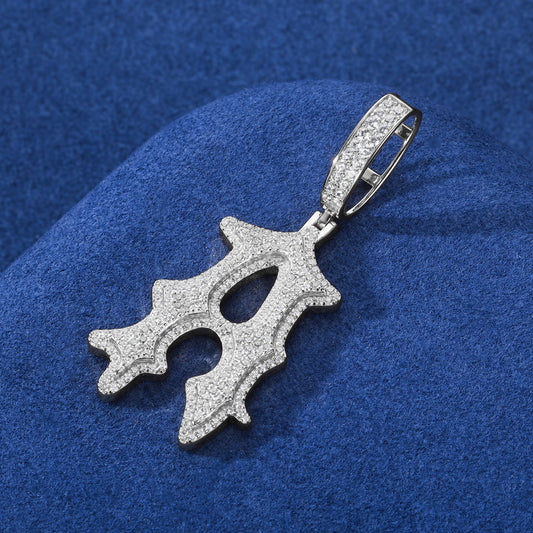 925 Silver Moissanite Drip Style A to Z Initial Letter Pendant TQP0590