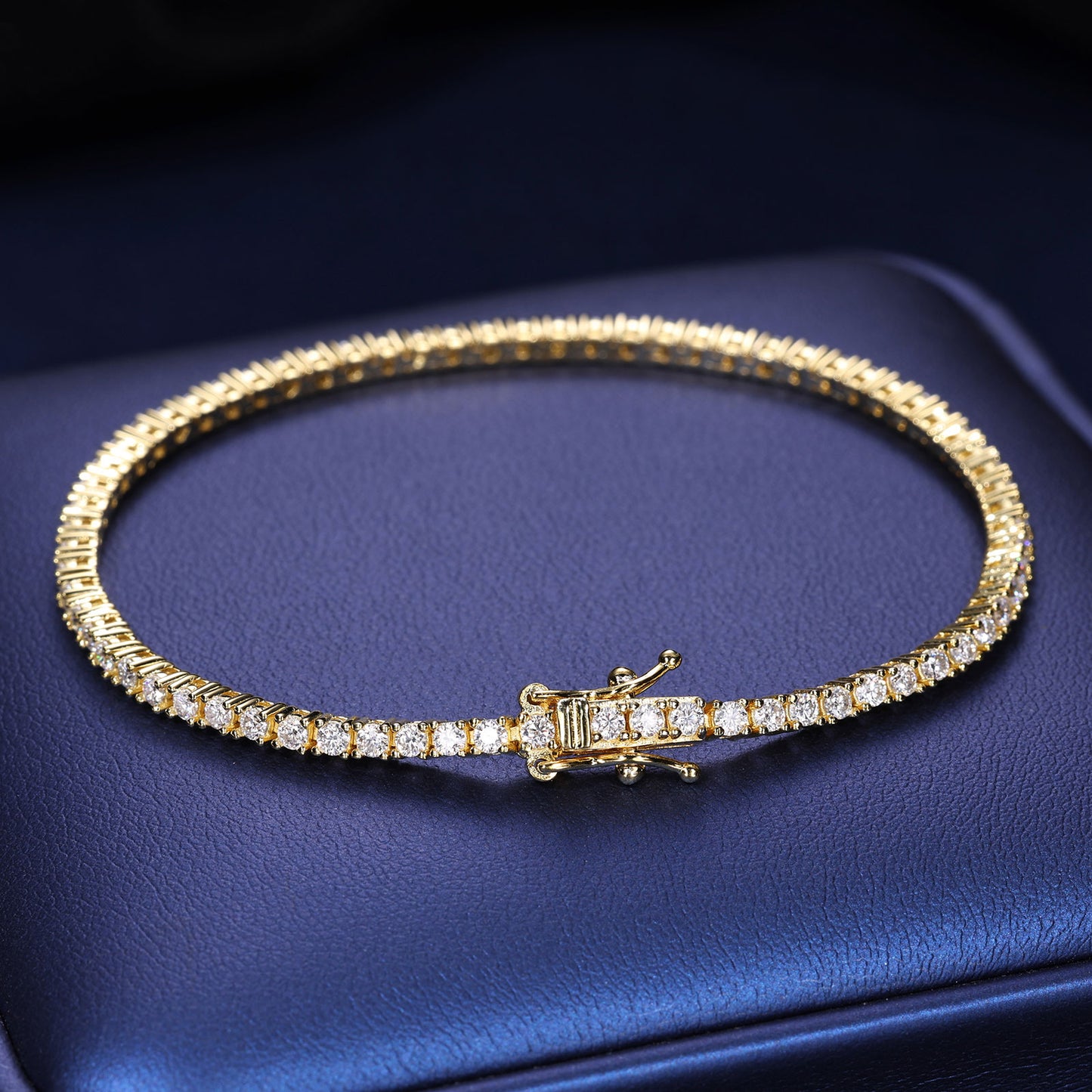 925 Silver Moissanite 2mm Tennis Bracelet TQB0289