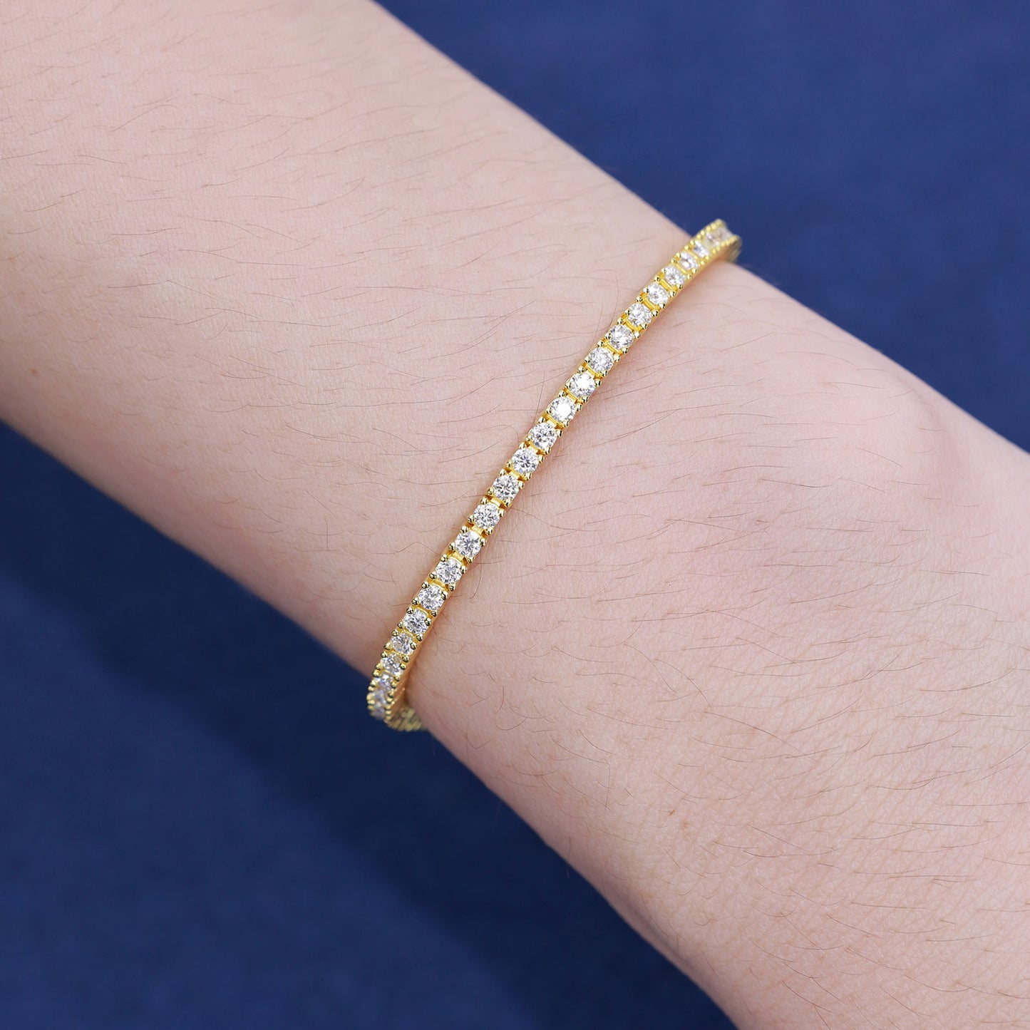 925 Silver Moissanite 2mm Tennis Bracelet TQB0289