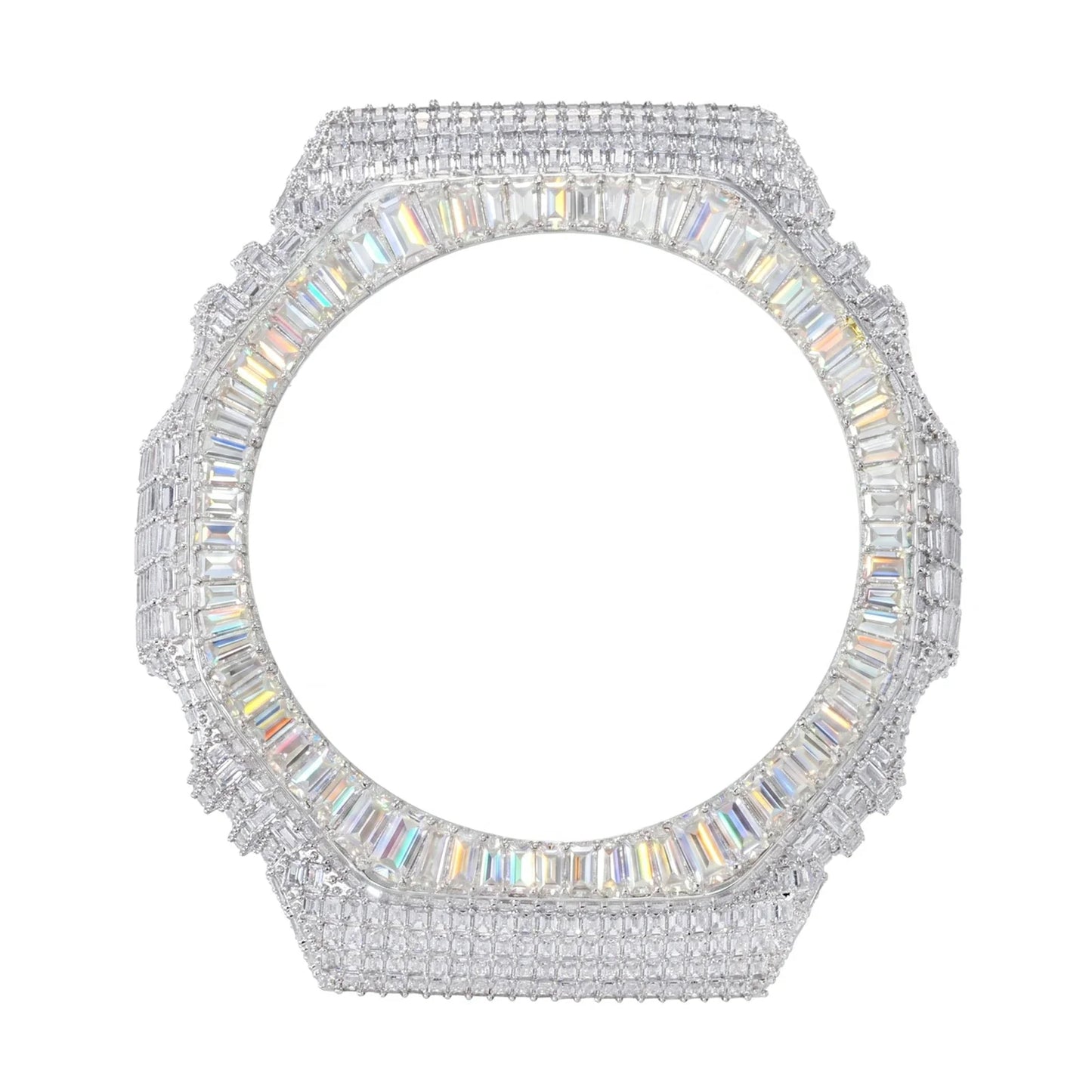 Hip Hop Moissanite Baguette Halo Bezel Case for GA2100 TQW0019