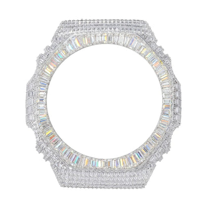 Hip Hop Moissanite Baguette Halo Bezel Case for GA2100 TQW0019