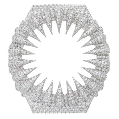 Bear Claw Iced Out Moissanite Silver Watch Case for GA2100 TQW0039