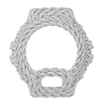 Iced Out Moissanite Rope Watch Bezel Case for DW6900 Series TQW0040