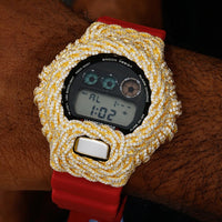 Iced Out Moissanite Rope Watch Bezel Case for DW6900 Series TQW0040