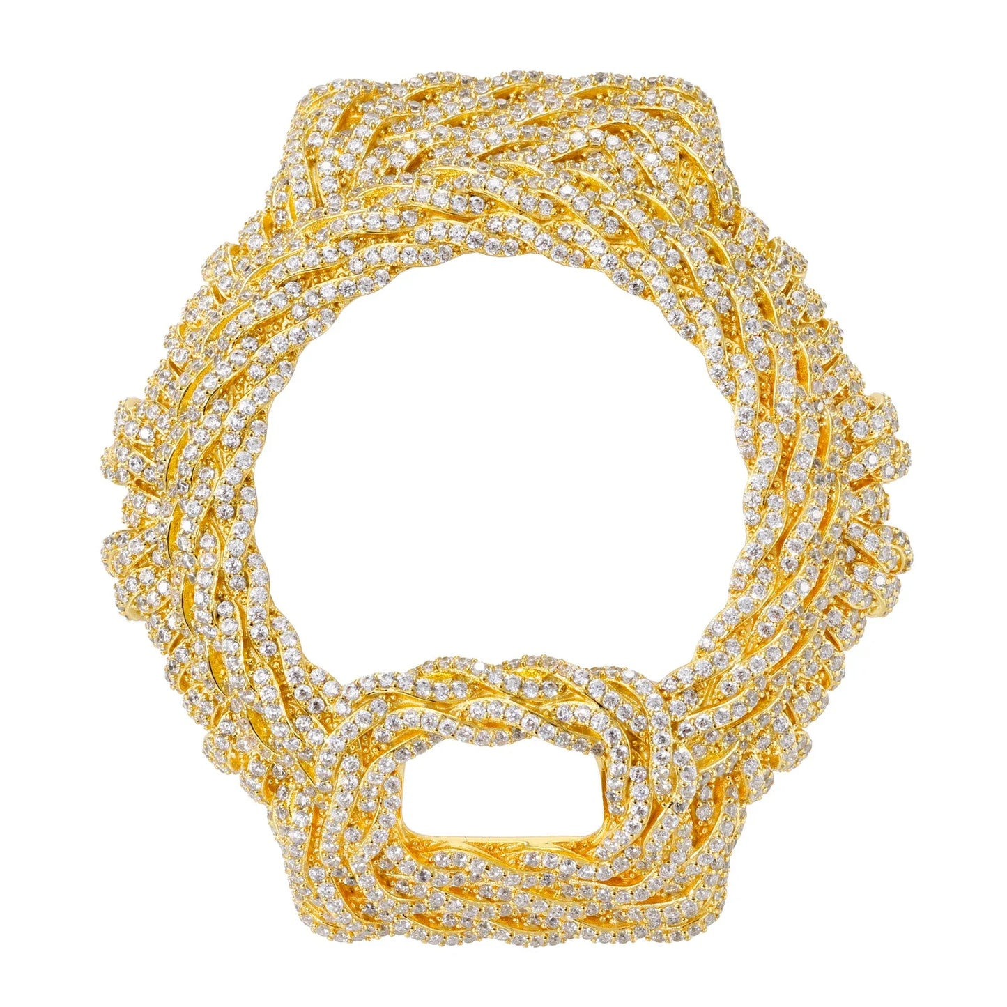 Iced Out Moissanite Rope Watch Bezel Case for DW6900 Series TQW0040