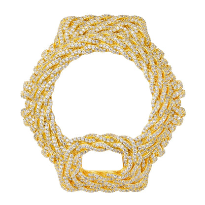 Iced Out Moissanite Rope Watch Bezel Case for DW6900 Series TQW0040