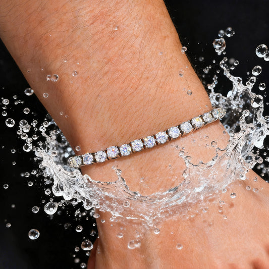 Moissanite Tennis Bracelet with Durable Stainless Steel Setting SMB0001
