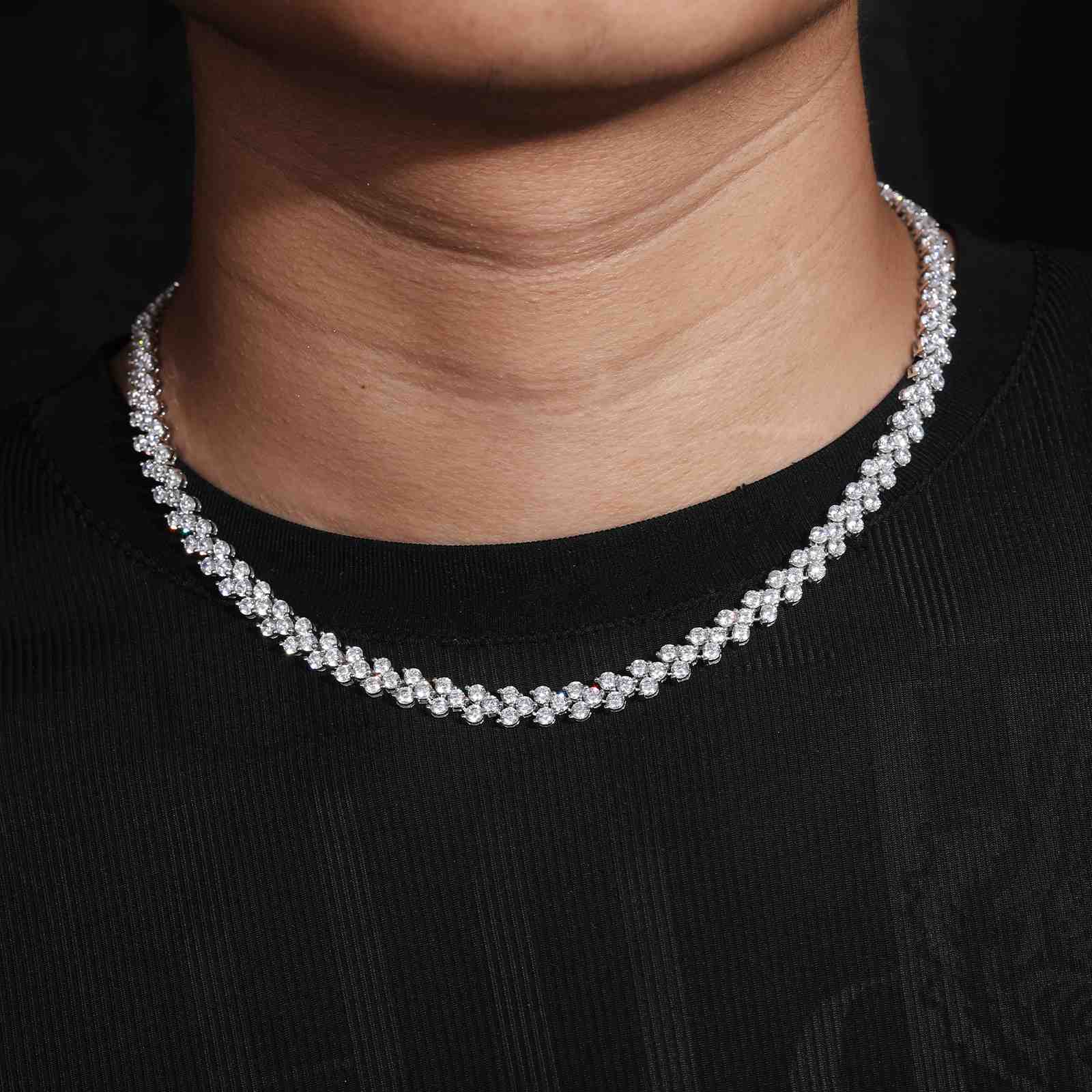 lab grown diamond tennis necklace