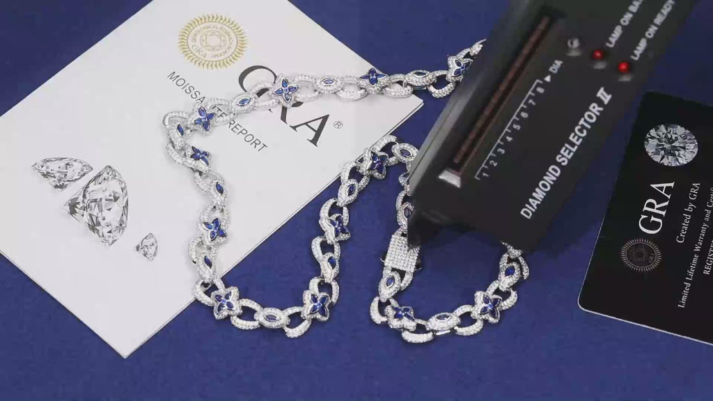 925-sterling-silver-moissanite-four-leaf-clover-link-chain-video