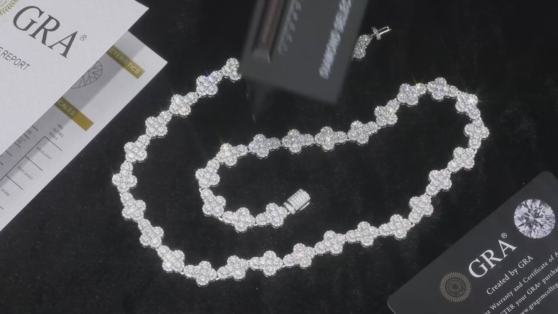 10mm S925 Moissanite Corss Link Chain